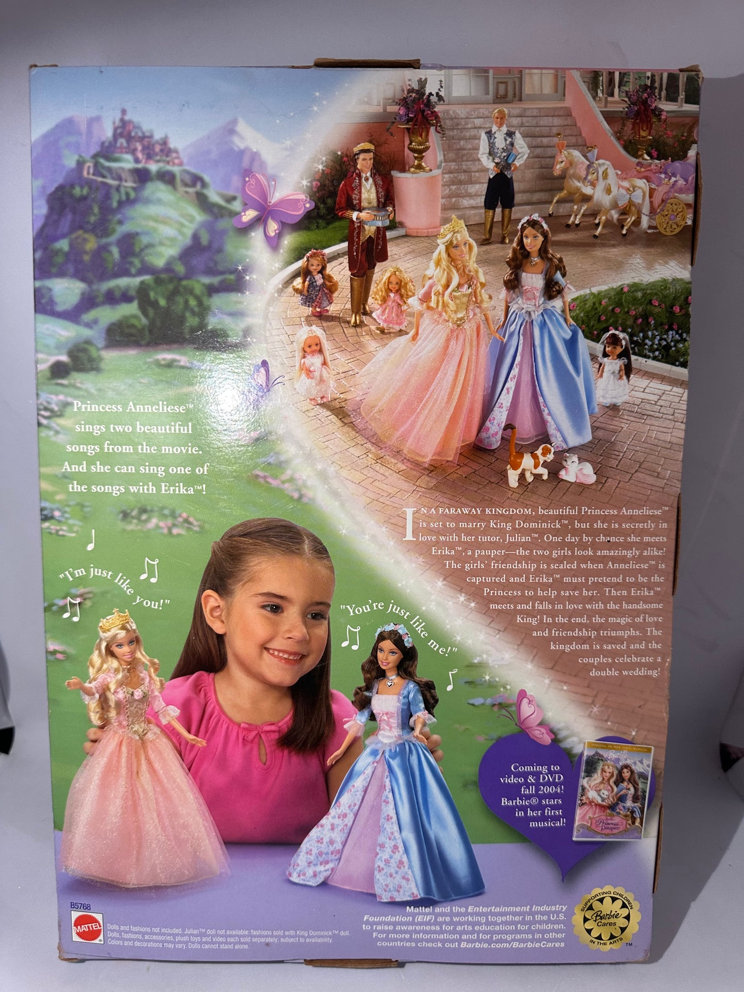 Barbie princess and the pauper Erika doll English version made in China