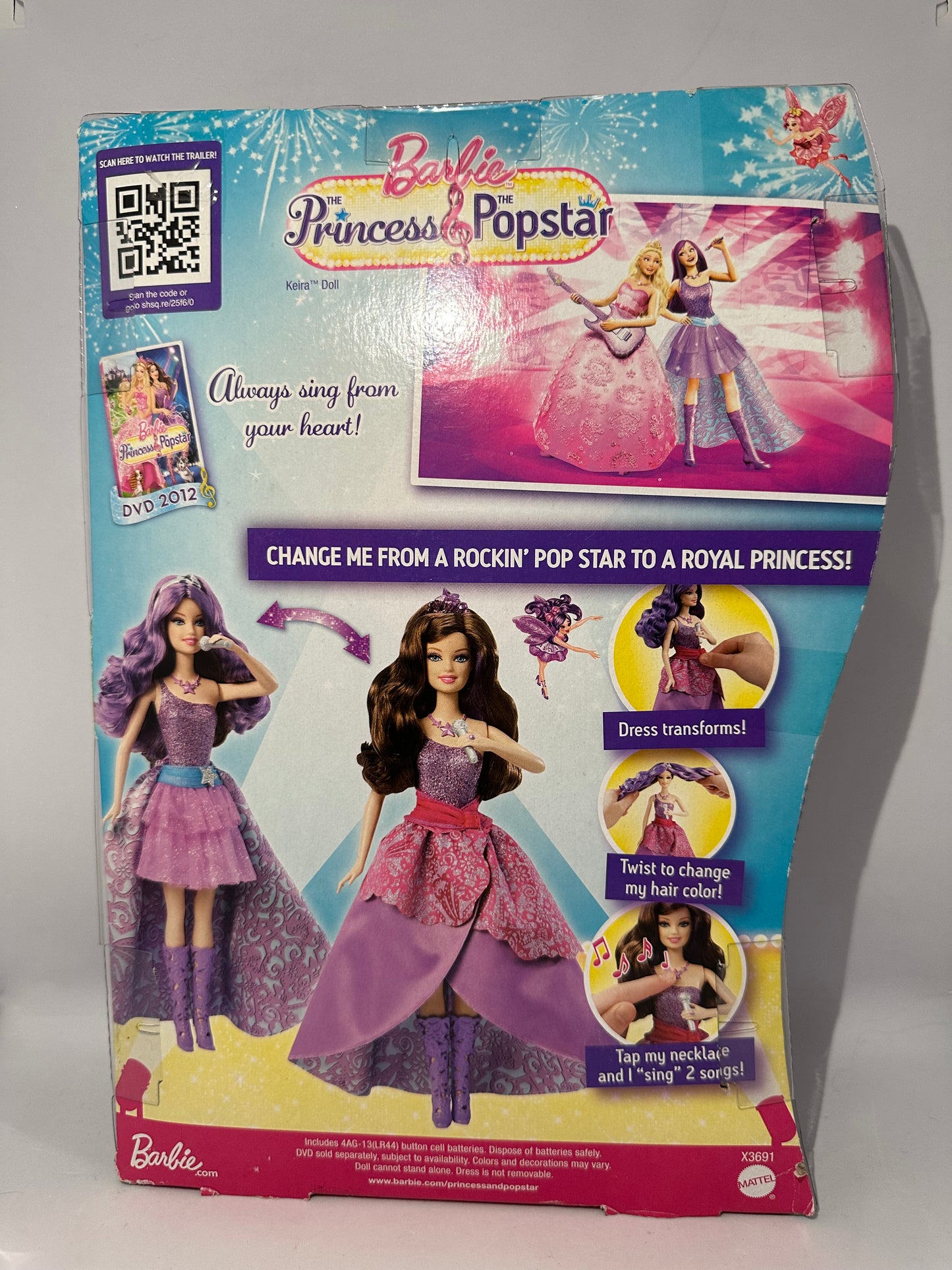 Barbie Princesse et la Pop Star 2014 Keira Version anglaise