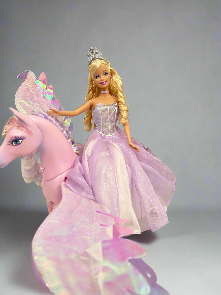 Coffret Barbie Magic of the Pegasus Annika & Brietta 2005 baguette incluse