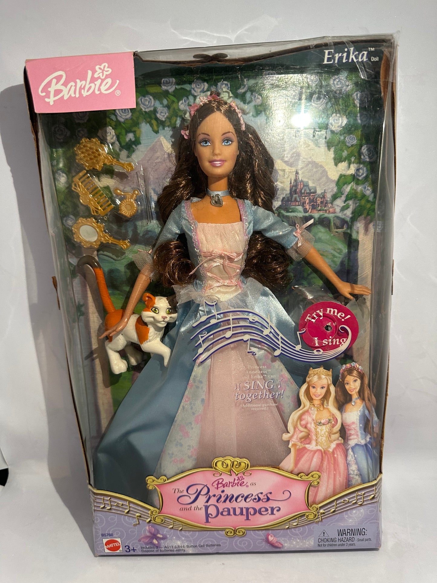 Barbie princess and the pauper Erika doll English version made in China