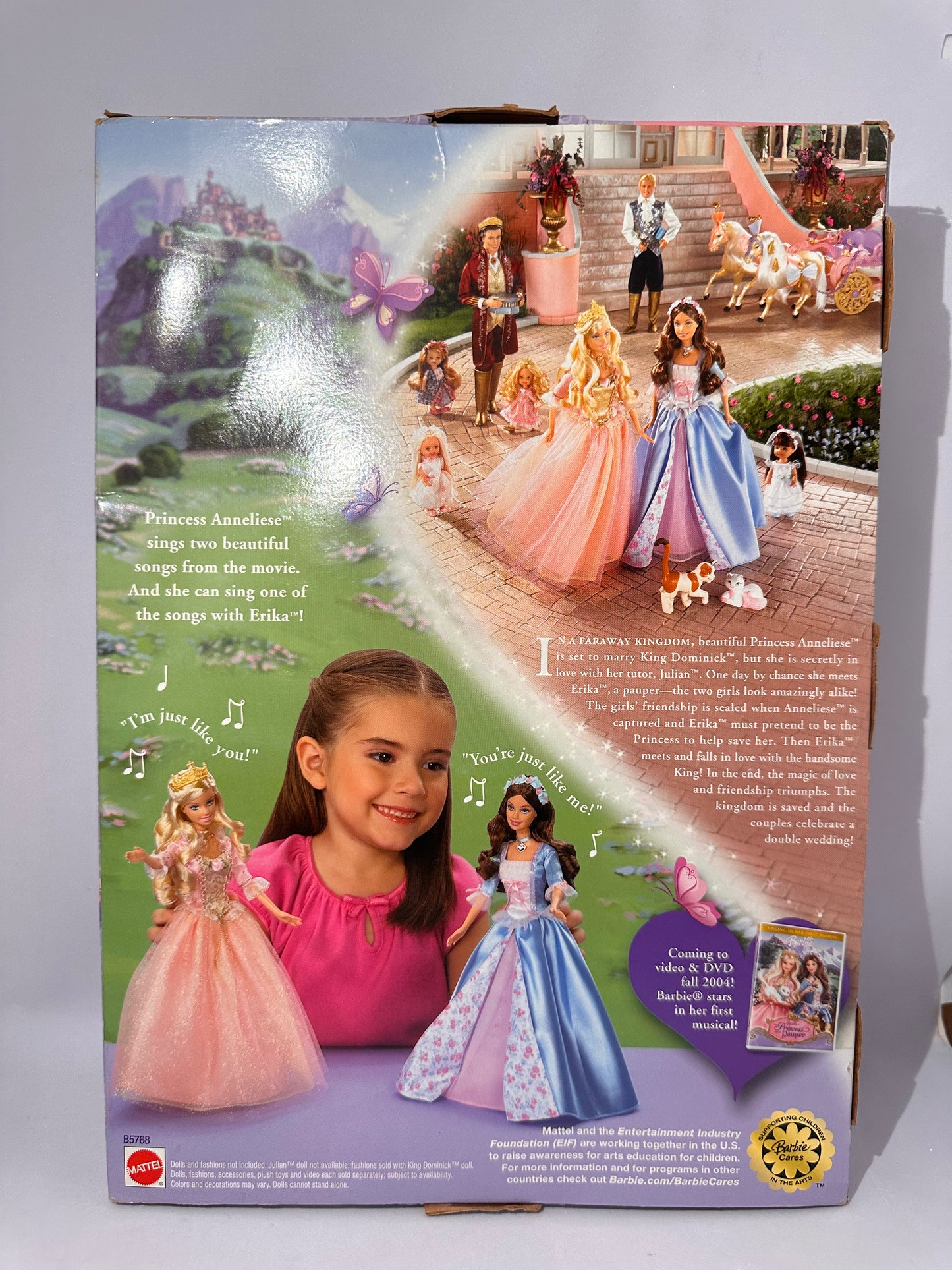 Barbie Princesse et le Pauvre 2004 Anneliese fabriqué en Chine version anglaise