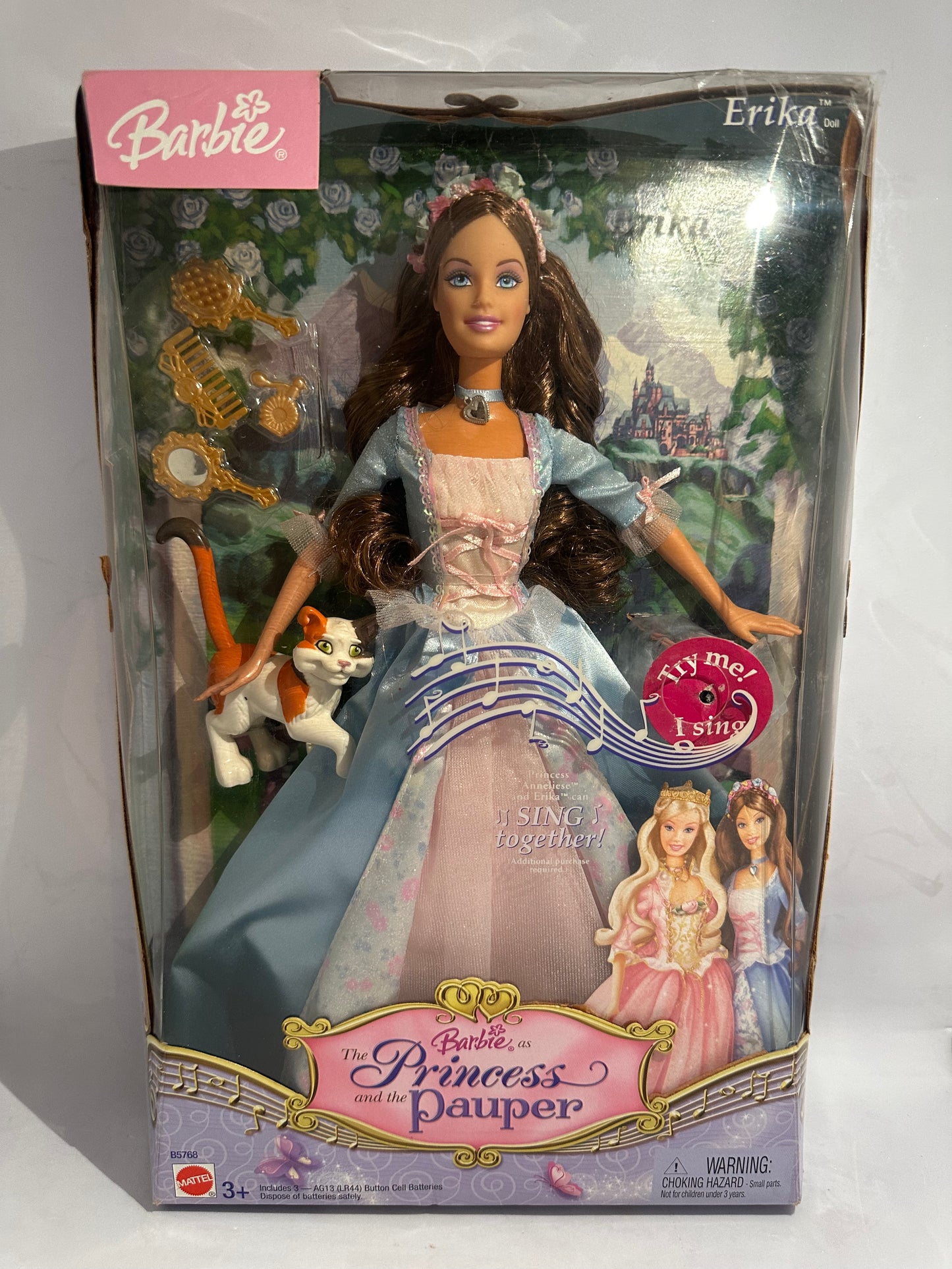 Barbie princess and the pauper Erika doll English version made in China