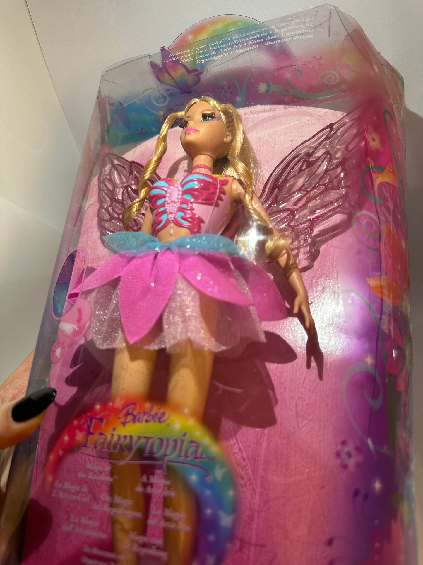 Barbie fairytopia rainbow magic rare Elina (wings still light up)