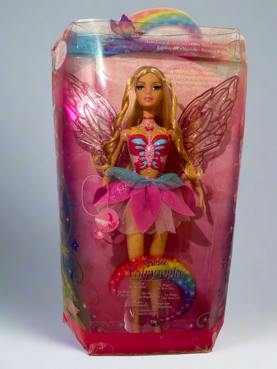 Barbie fairytopia rainbow magic rare Elina (wings still light up)