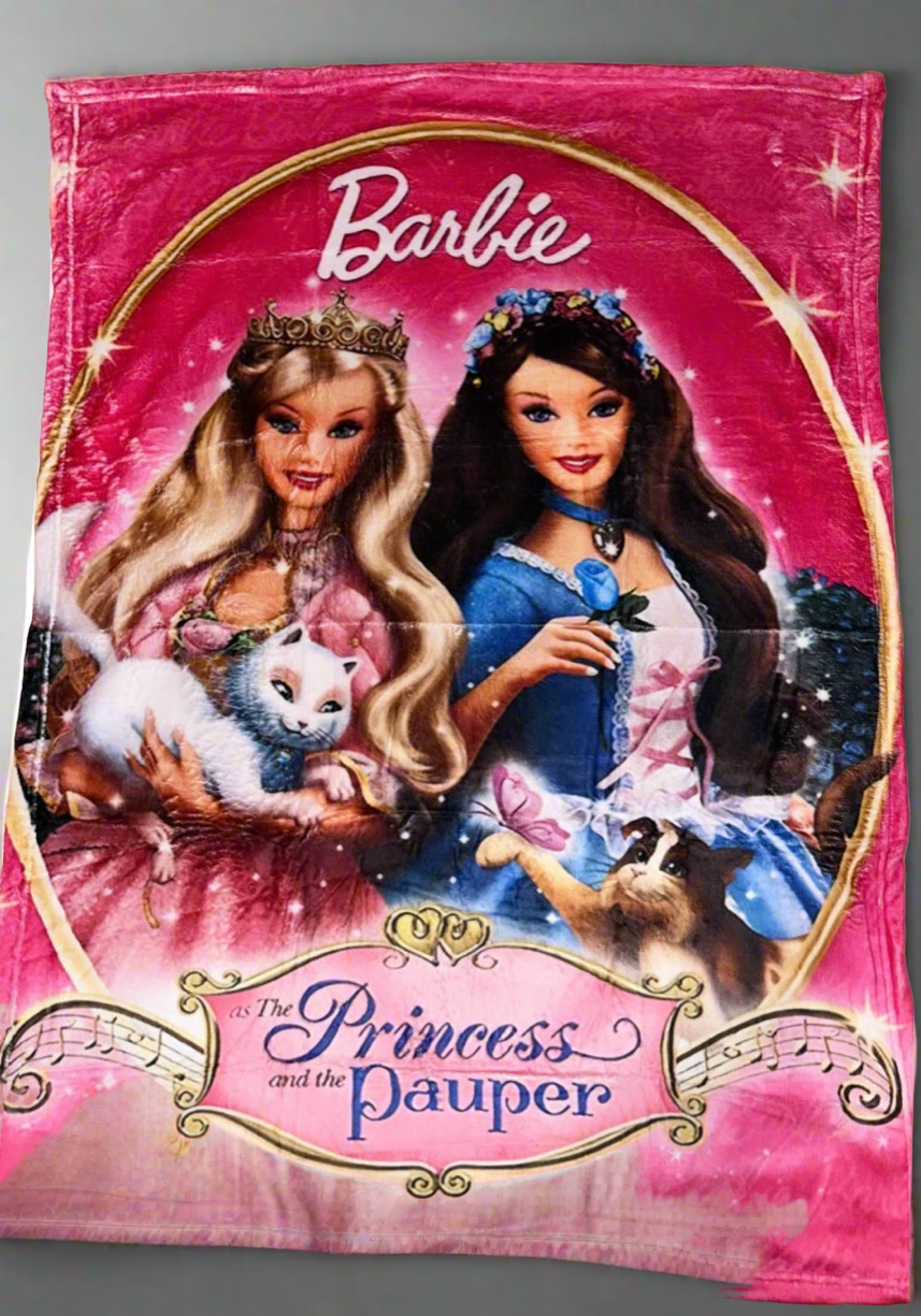 Barbie princess and the pauper blanket