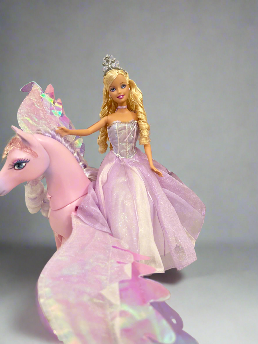 Barbie magic of the pegasus Annika & Brietta set 2005 wand included