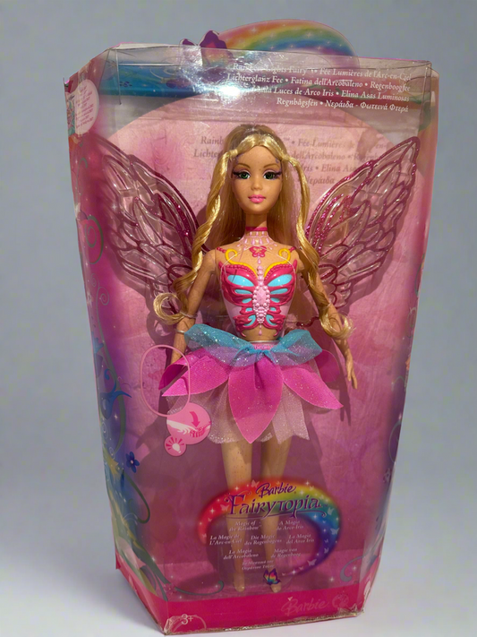 Barbie fairytopia rainbow magic rare Elina (wings still light up)