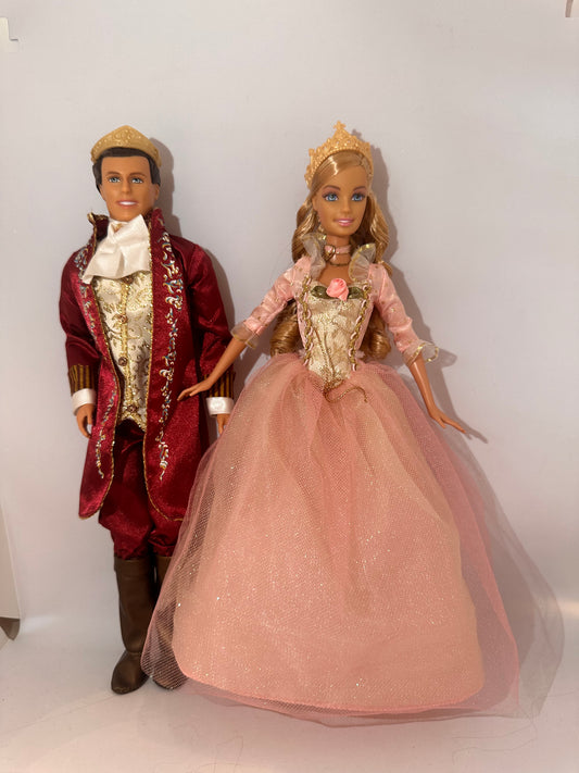 Barbie princess and the pauper Anneliese and king Dominick + Julian clothes included 2004 set